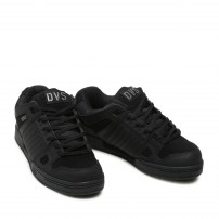 Кеды DVS Celsius Black черные нубук с диагональными рельефными панелями фото