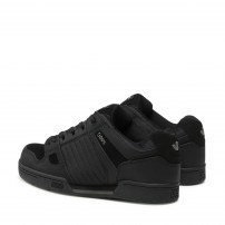 Кеды DVS Celsius Black черные нубук с диагональными рельефными панелями фото