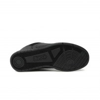Кеды DVS Celsius Black черные нубук с диагональными рельефными панелями фото