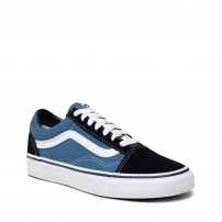 Кеды Vans Old Skool Navy/White темно-синие с черной замшей фото