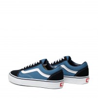 Кеды Vans Old Skool Navy/White темно-синие с черной замшей фото