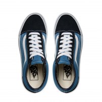Кеды Vans Old Skool Navy/White темно-синие с черной замшей фото
