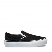 Слипоны Vans Classic Slip-On Platform Black на высокой подошве