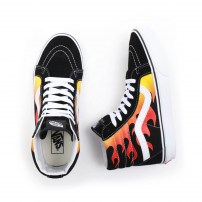 Высокие кеды Vans Sk8-HI Reissue Flame с принтом огня фото
