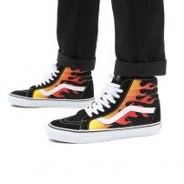 Высокие кеды Vans Sk8-HI Reissue Flame с принтом огня фото