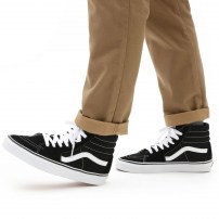 Высокие кеды Vans Sk8-HI черные замшевые классические фото