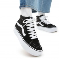 Высокие кеды Vans Sk8-HI Platform 2.0 черные на платформе фото