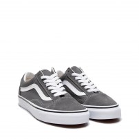 Кеды Vans Old Skool Pewter серые с белой полосой фото