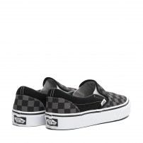 Слипоны Vans Slip-On Classic Checkerboard черные с серой клеткой фото