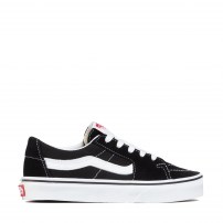 Кеды Vans Sk8-OX черные с белой полоской на белой подошве