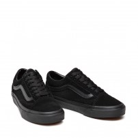 Кеды Vans Old Skool Mono Black Suede тотально черные замшевые фото