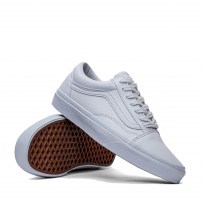 Кеды Vans Old Skool Tumble True White белые кожаные фото