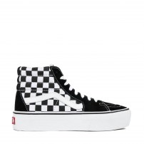 Высокие кеды Vans Sk8-HI Platform Checkerboard черно-белые на платформе