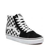 Высокие кеды Vans Sk8-HI Checkerboard черно-белые классические фото