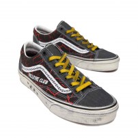 Кеды Vans Old Skool X Stranger Things Hellfire Club черные с молниями фото