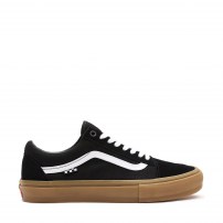 Кеды Vans Old Skool Skate черные с карамельной gum-подошвой