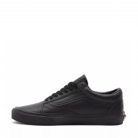 Кеды Vans Old Skool Classic Tumble черные кожаные mono фото