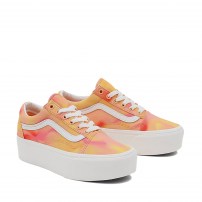 Кеды Vans Old Skool Max Stackform с tie-dye закатным градиентом фото