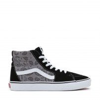 Высокие кеды Vans Sk8-HI серые с принтом пейсли