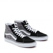 Высокие кеды Vans Sk8-HI серые с принтом пейсли фото