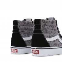Высокие кеды Vans Sk8-HI серые с принтом пейсли фото