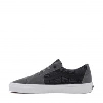 Кеды Vans Sk8-OX серые с черным пиксельным принтом фото
