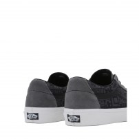 Кеды Vans Sk8-OX серые с черным пиксельным принтом фото