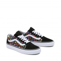Кеды Vans Old Skool Floral черные с ярким цветочным принтом фото