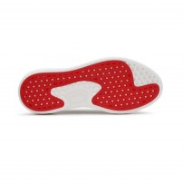 Кеды Vans Authentic Overt CC черные на белой платформе с красным основанием фото