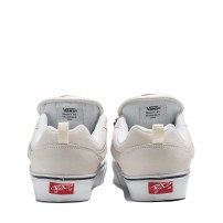 Кеды Vans Knu Skool кремовые с шахматными шнурками фото