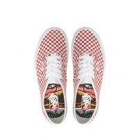 Кеды Vans Authentic Van Doren Special красно-белые в шахматную клетку фото