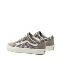Кеды Vans Old Skool Patchwork серые с геометрическим восточным орнаментом фото