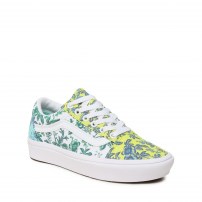 Кеды Vans Old Skool ComfyCush белые с тропическим ботаническим принтом фото