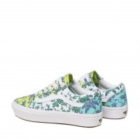 Кеды Vans Old Skool ComfyCush белые с тропическим ботаническим принтом фото