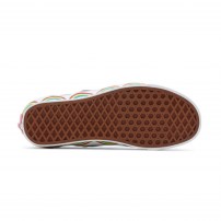 Слипоны Vans Classic голубые с радугами на подошве фото