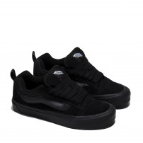 Кеды Vans Knu Skool черные тотально с гексагональной сеткой фото