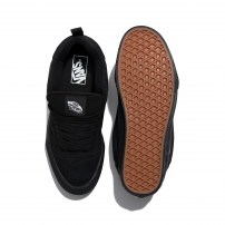 Кеды Vans Knu Skool черные тотально с гексагональной сеткой фото