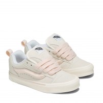 Кеды Vans Knu Skool Sorbet кремово-розовые с широкими пастельными шнурками фото