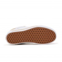 Кеды Vans Knu Skool Max Stackform бежевые с горчичной полоской на платформе фото