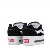 Кеды Vans Knu Skool Max Stackform черные на белой платформе с черной полосой фото