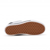 Кеды Vans Knu Skool Max Stackform черные на белой платформе с черной полосой фото