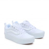 Кеды Vans Knu Skool Max Stackform белые тотально на белой платформе фото
