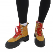 Высокие кеды Vans Colfax Elevate MTE коричнево-красные трекинговые фото