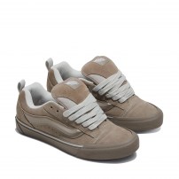 Кеды Vans Knu Skool Utility коричнево-бежевые тотально с gum-подошвой фото