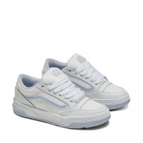 Кроссовки Vans Hylane Pop Baby Blue бело-голубые кожаные минималистичные фото