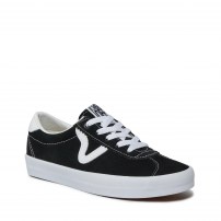 Кеды Vans Sport OX бело-черные ретро с боковыми полосками фото