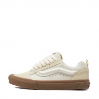 Кеды Vans Knu Skool кремово-белые с карамельной gum-подошвой фото