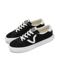 Кеды Vans Sport 73 LX черно-белые с нейлоном и gum-подошвой фото