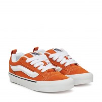 Кеды Vans Knu Skool Color Theory оранжевые яркие с белой полоской фото