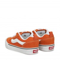 Кеды Vans Knu Skool Color Theory оранжевые яркие с белой полоской фото